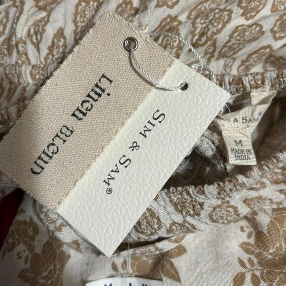 SIM & SAM Boho Tan & Brown Maxi Dress - Picture 4 of 5